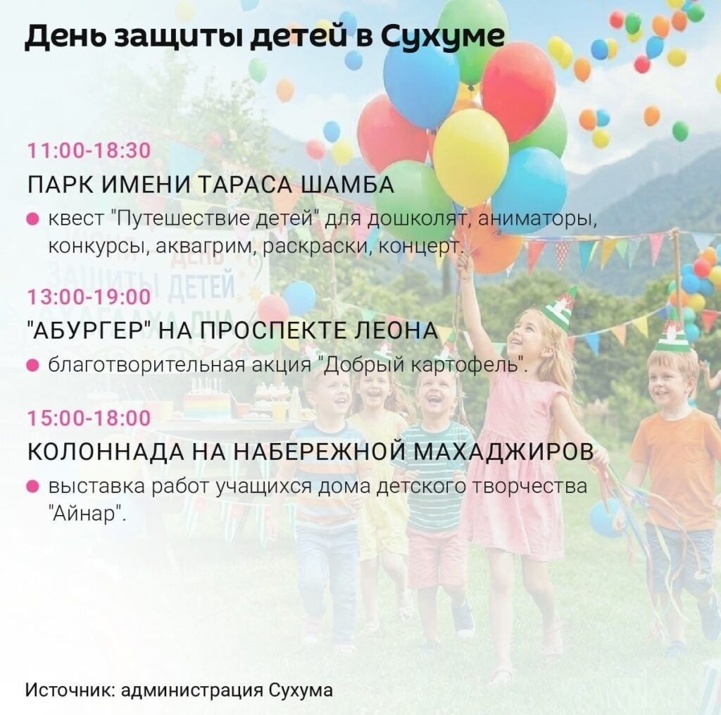 Международный день защиты детей отметят в Сухуме