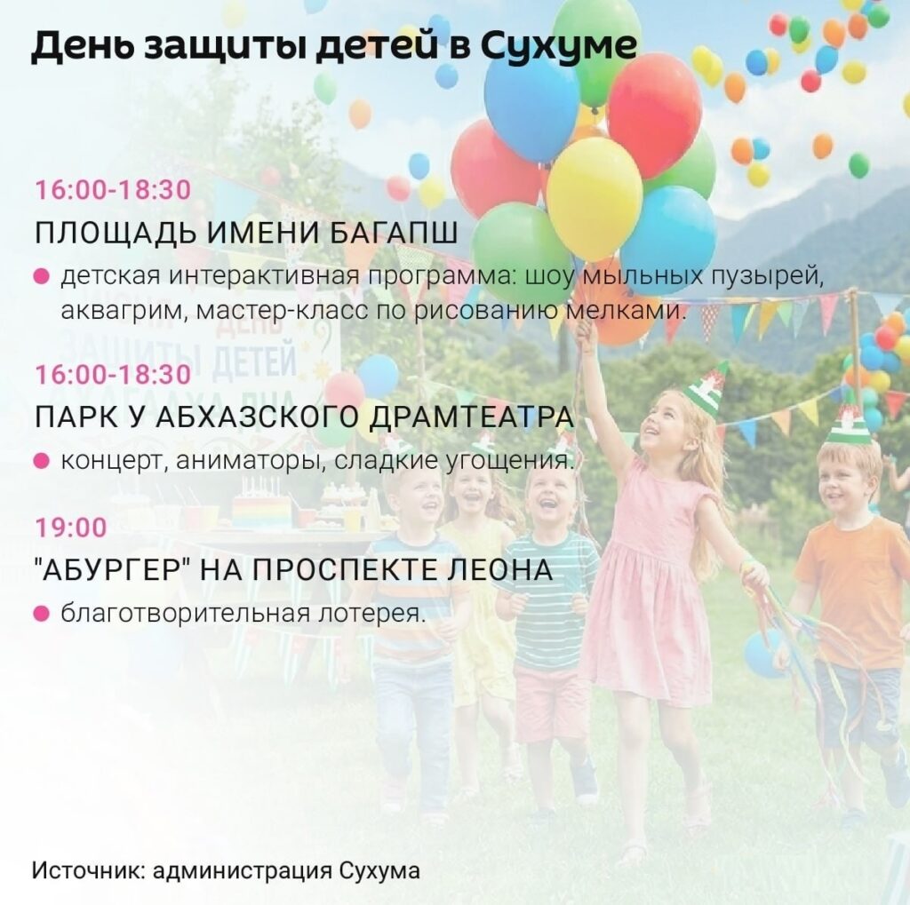 Международный день защиты детей отметят в Сухуме